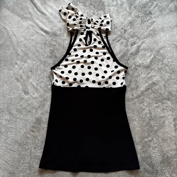 Vintage Joseph Ribkoff Parisian Black/White Polka Dot Set - Stretchy - Fits S:M - Picture 5 of 10